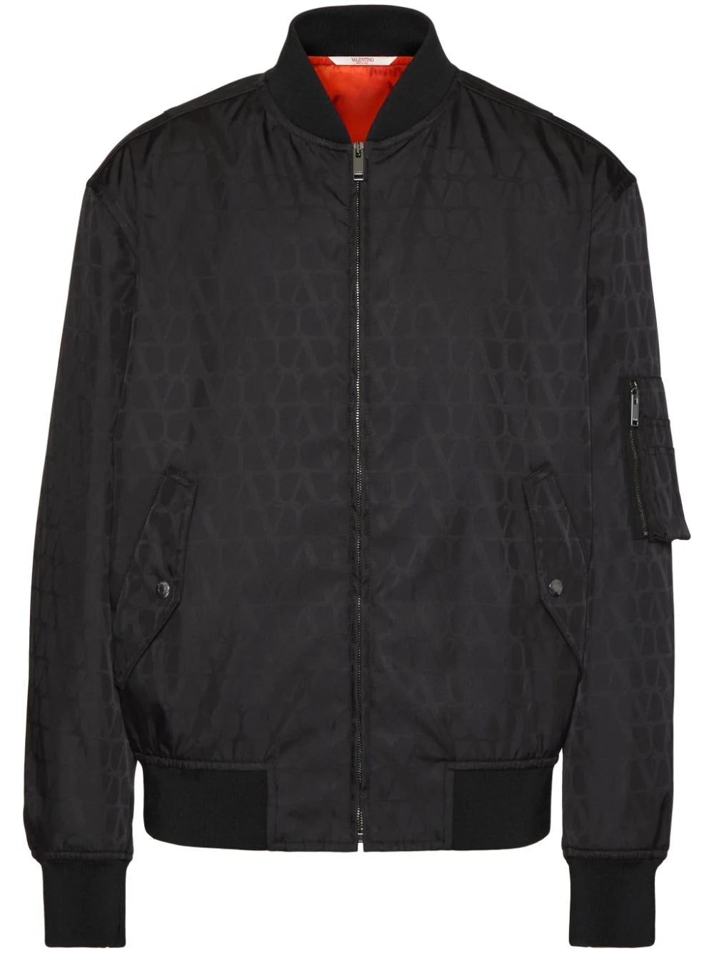 Nylon bomber jacket with all-over Toile Iconographe print Valentino  Garavani Nero | Grifo-210