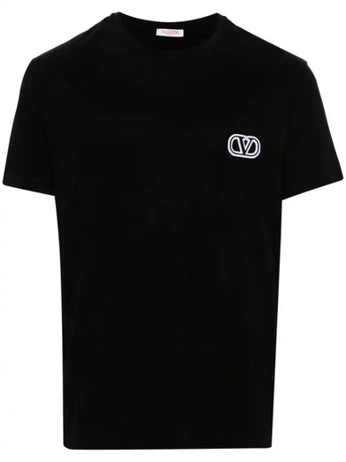 Cotton T-Shirt with VLogo Signature patch