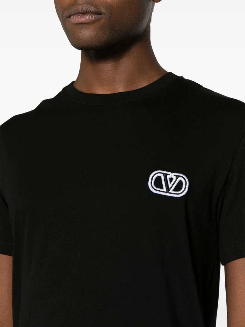 Cotton T-Shirt with VLogo Signature patch