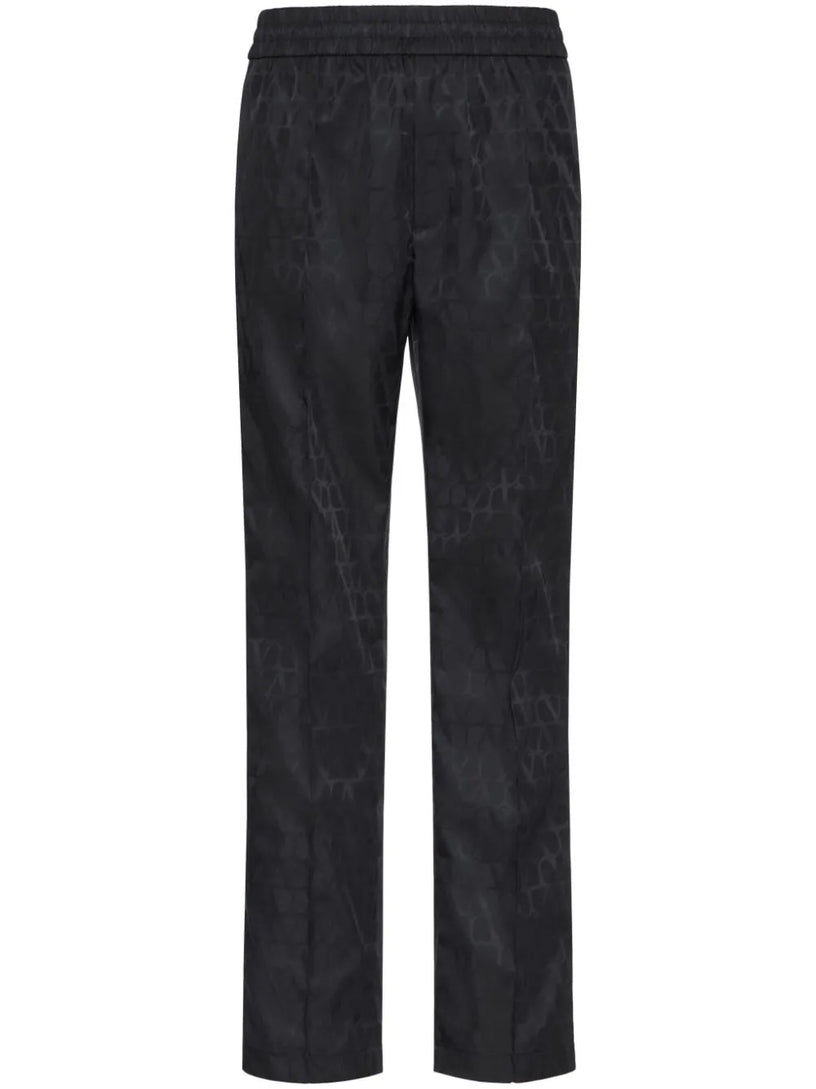 Nylon trousers with all-over Toile Iconographe motif