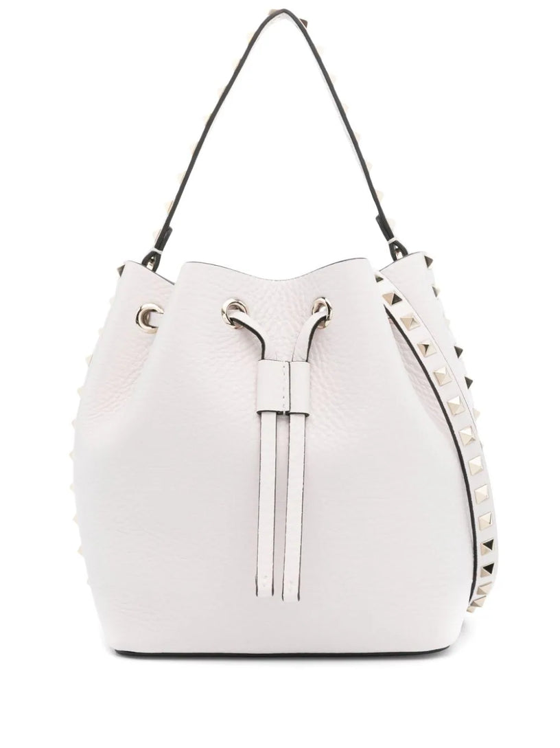 Valentino Garavani Rockstud bucket bag in grained calfskin