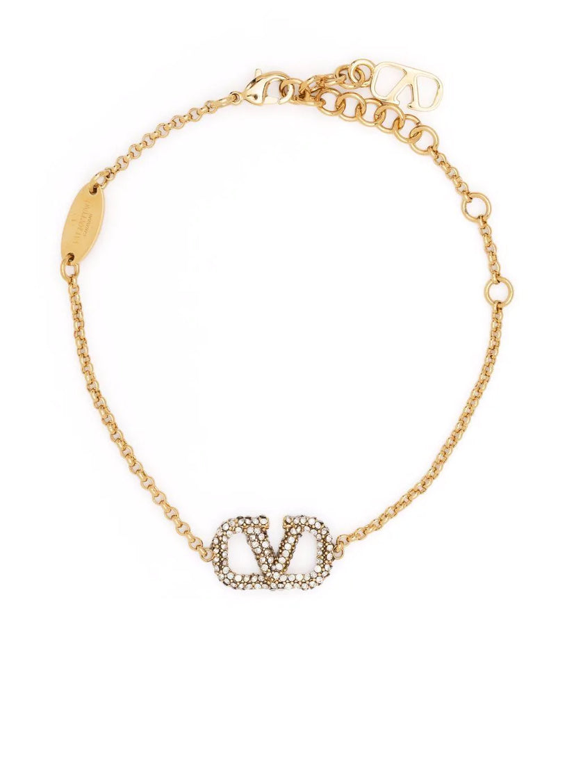 Valentino Garavani Vlogo signature bracelet in metal and swarovski® crystals