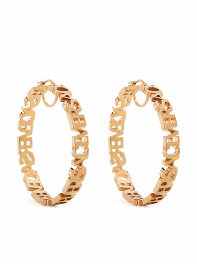 Logoed hoop earrings