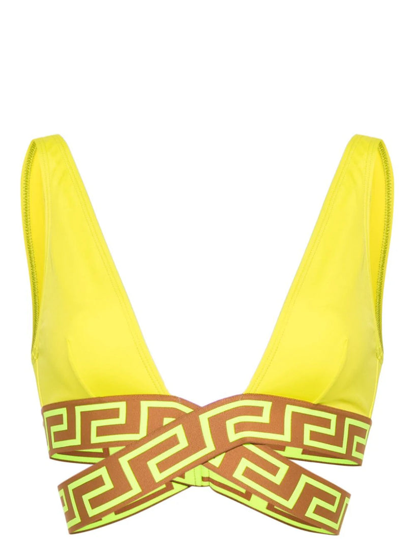 VERSACE Greca border bikini top