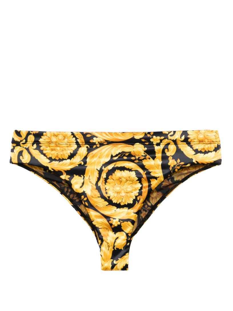 Barocco print stretch satin briefs