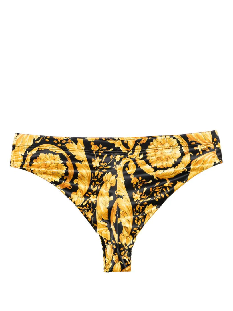 Barocco print stretch satin briefs