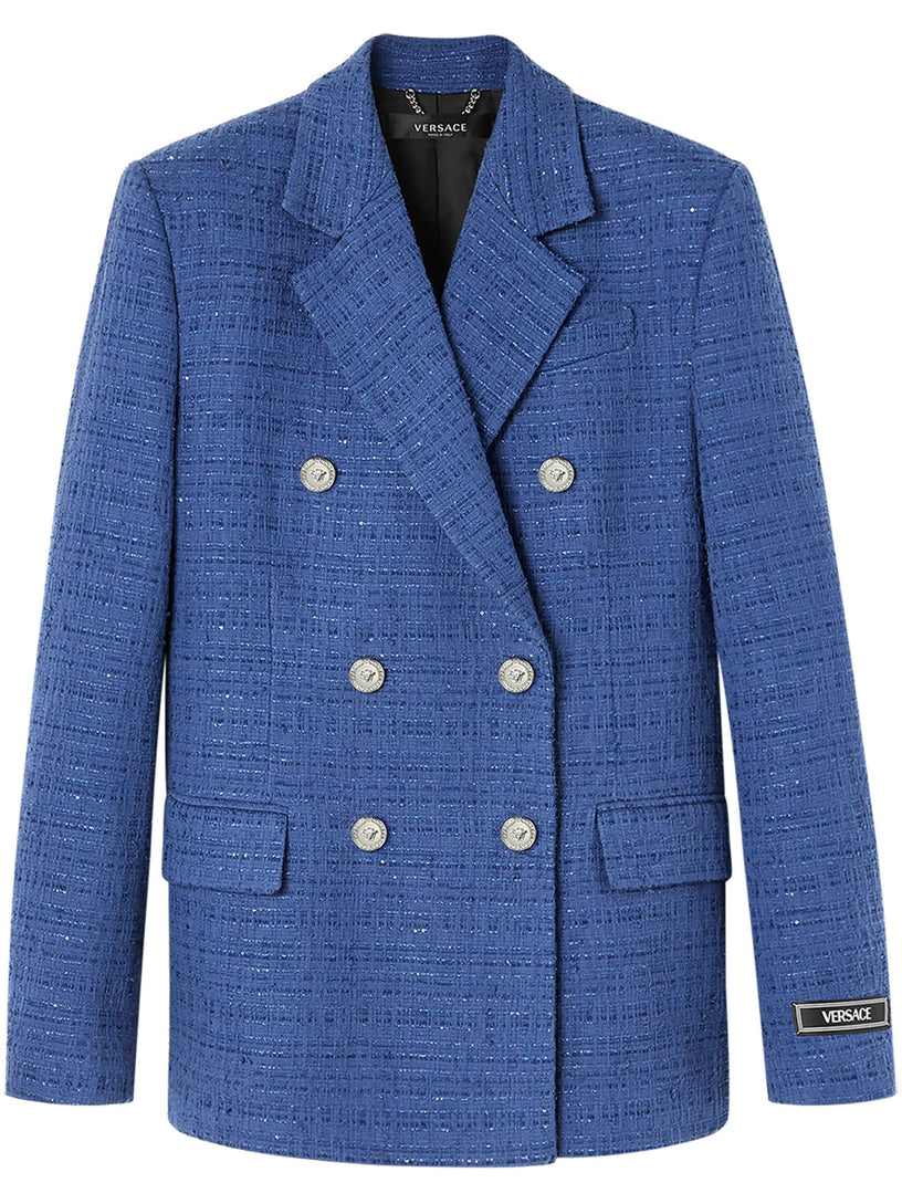 VERSACE Bouclé tweed blazer