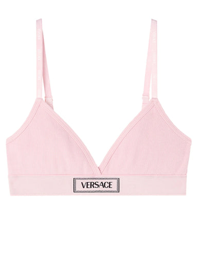 Ribbed bralette with '90s Vintage logo