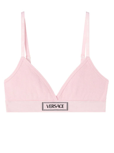 Ribbed bralette with '90s Vintage logo