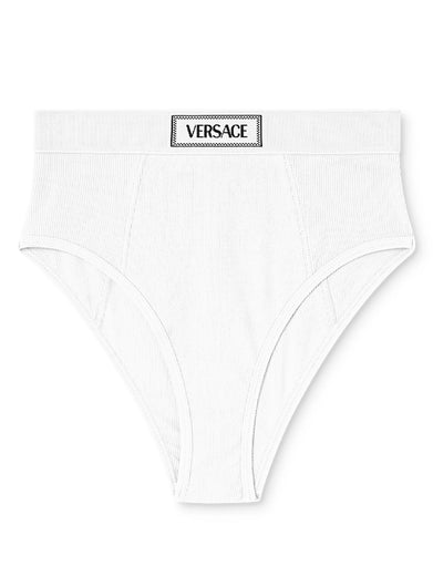 Ribbed briefs with vintage '90s logo