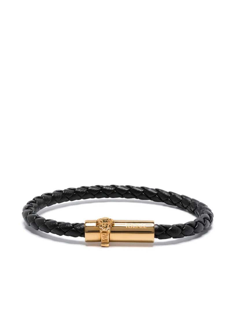 VERSACE Medusa braided leather bracelet