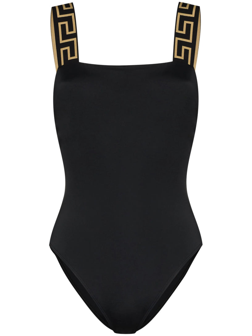 Greca border one-piece swimsuit