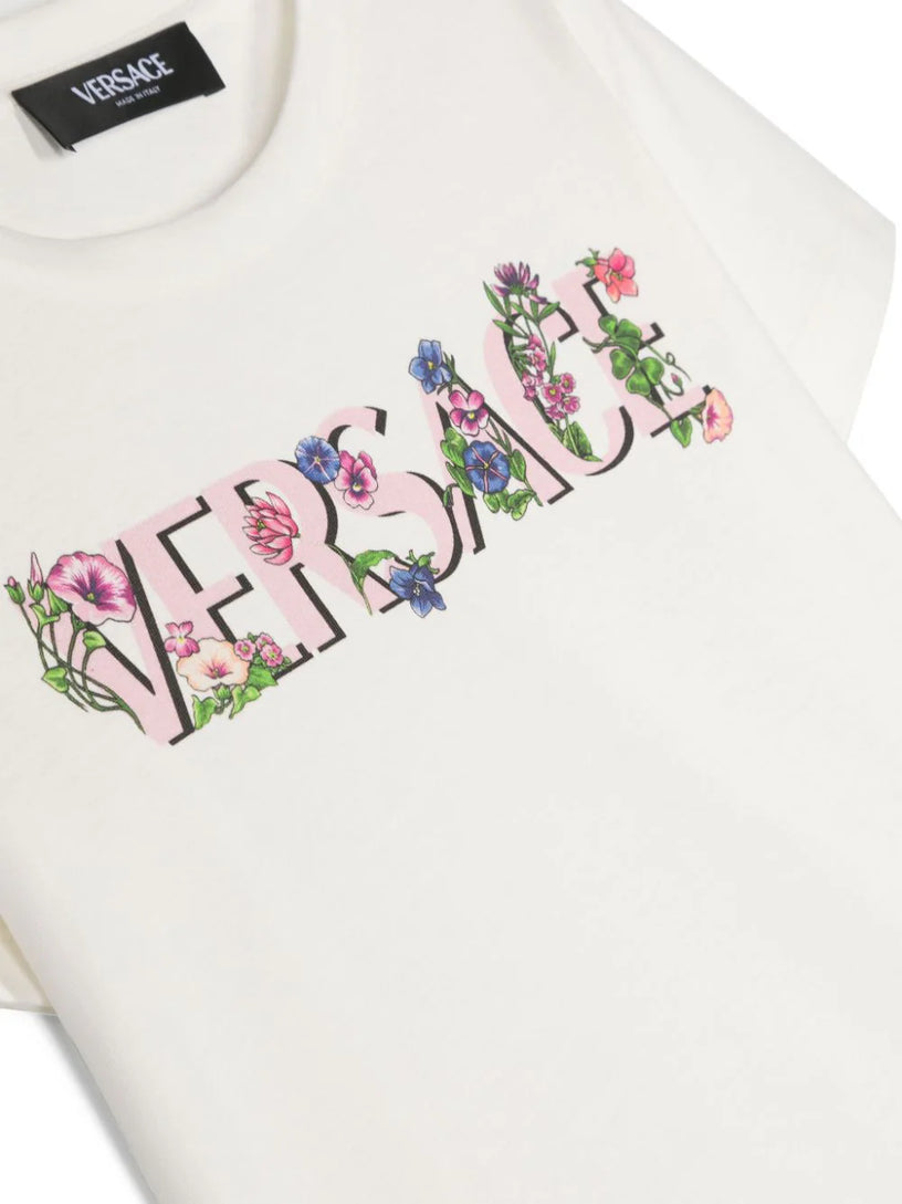 T-shirt with flowers logo