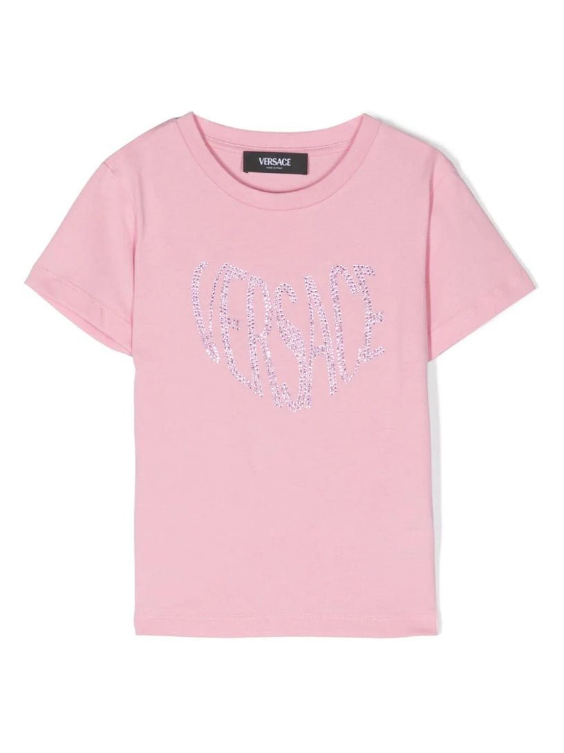 Versace logo t-shirt with crystals