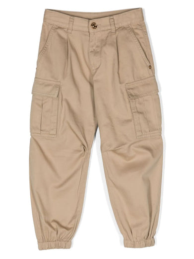 Gabardine cargo trousers