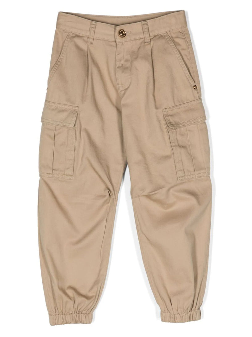 Gabardine cargo trousers