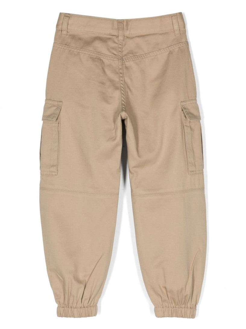 Gabardine cargo trousers