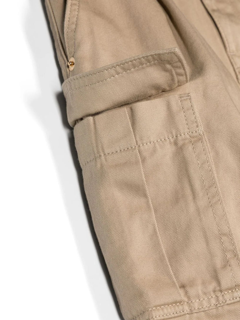 Gabardine cargo trousers