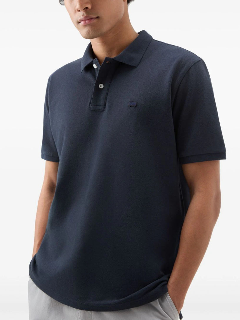 Pure cotton pique polo shirt