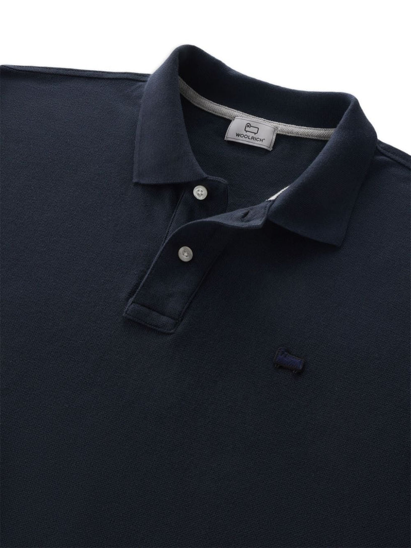 Pure cotton pique polo shirt