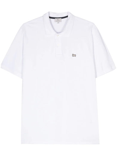 Pure cotton pique polo shirt