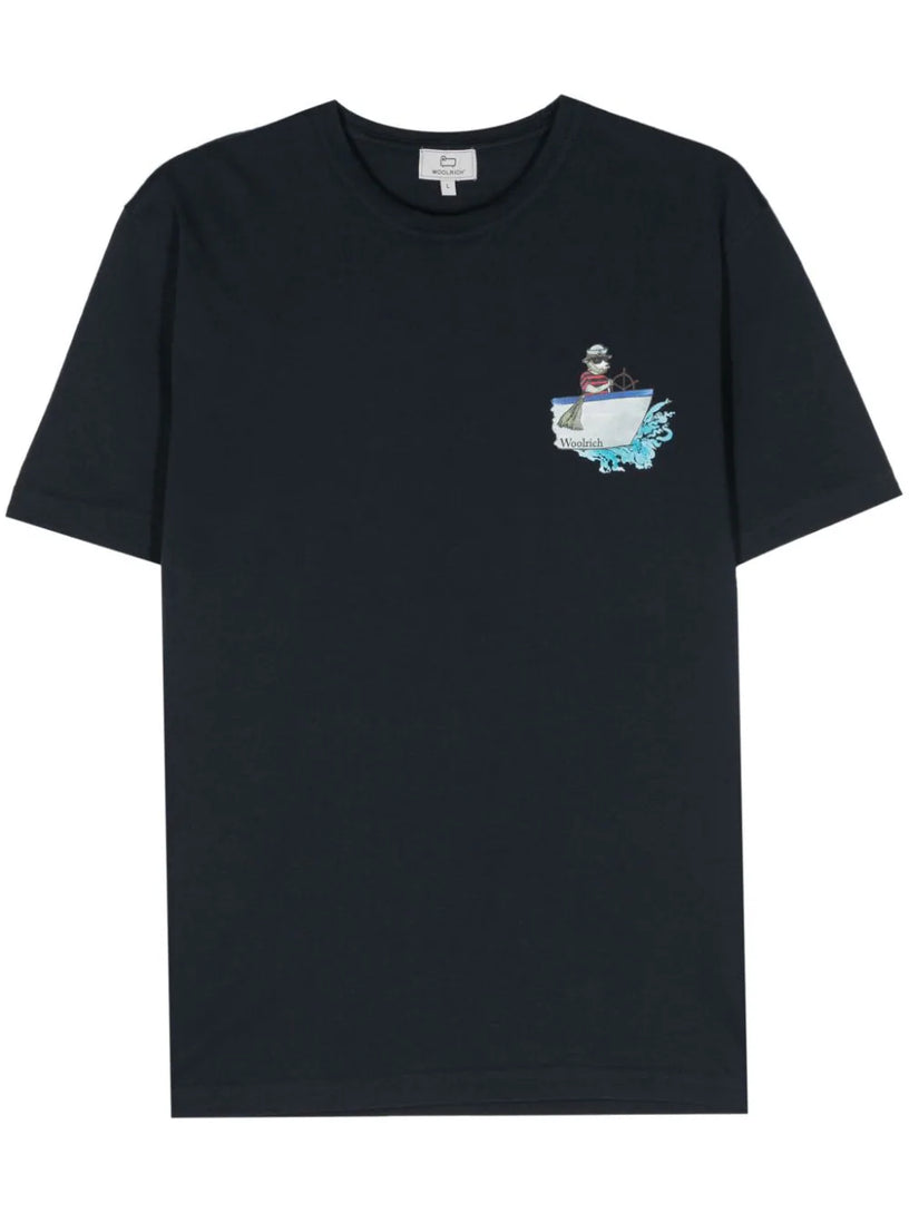 WOOLRICH T-shirt with animated sheep print