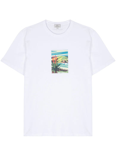 Cotton T-shirt with landscape print