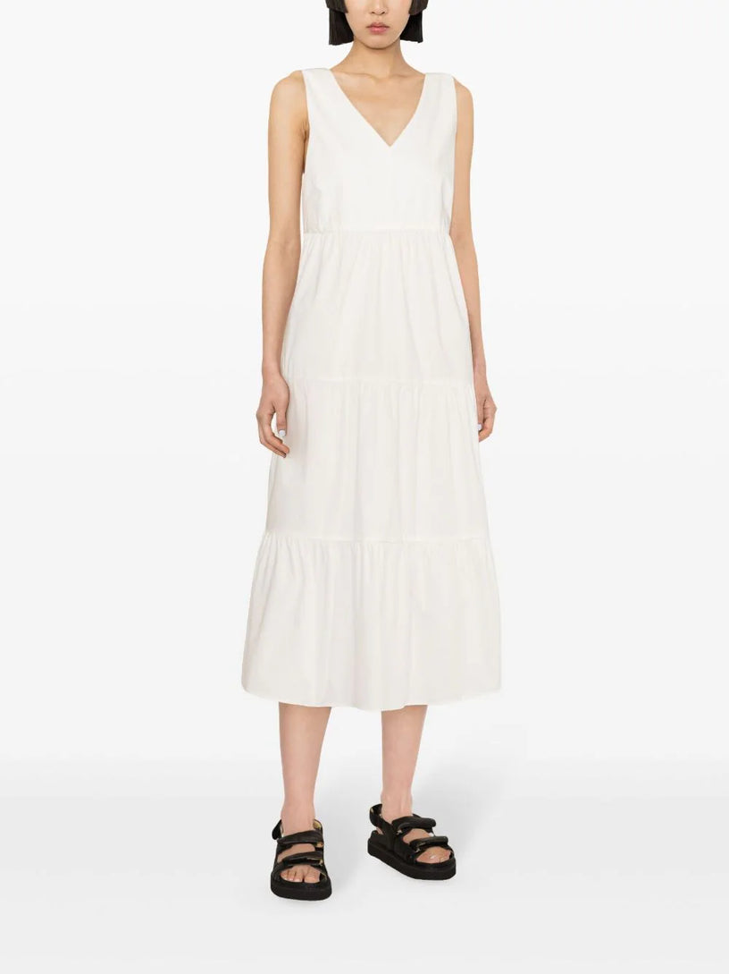 Long Dress in Pure Cotton Poplin