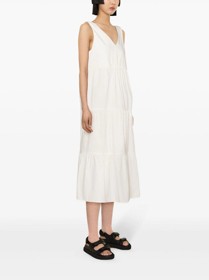 Long Dress in Pure Cotton Poplin