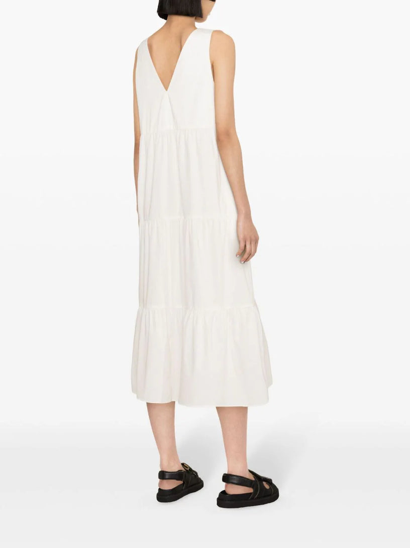 Long Dress in Pure Cotton Poplin