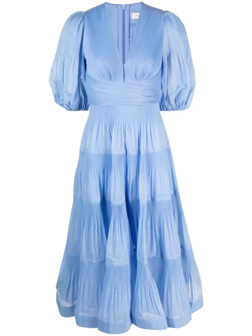 ZIMMERMANN Pleated midi dress