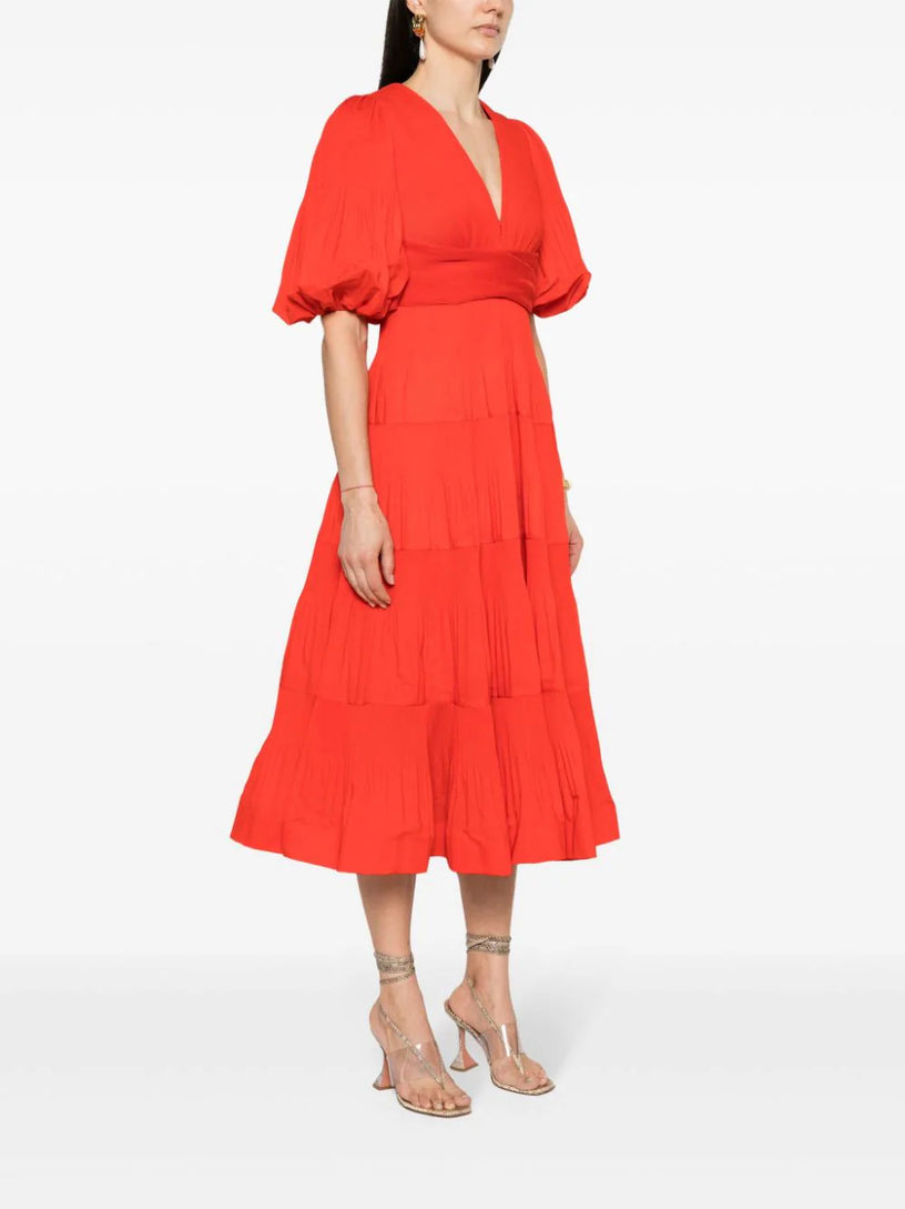 Pleated midi dress