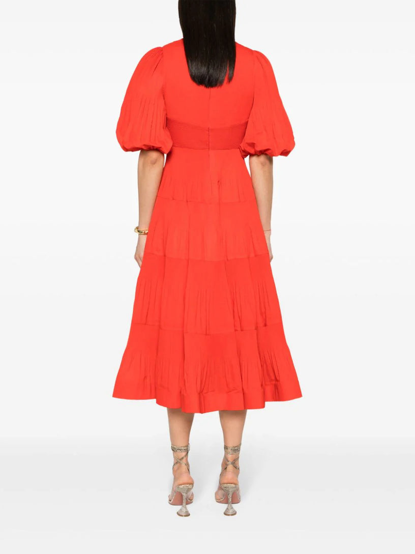 Pleated midi dress