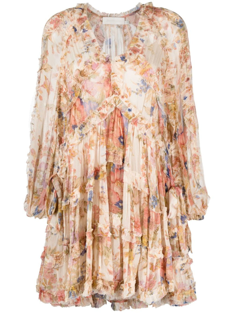 August Billow Frill Mini Dress