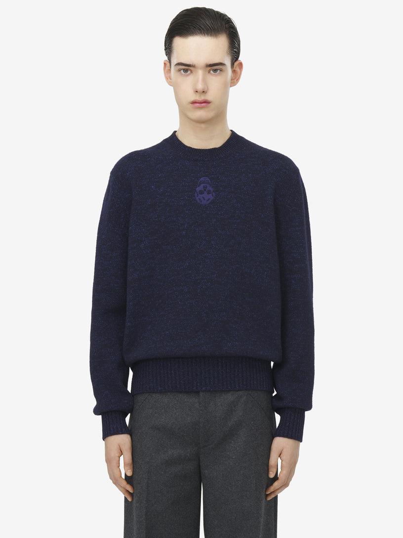 Skull sweater in Indigo