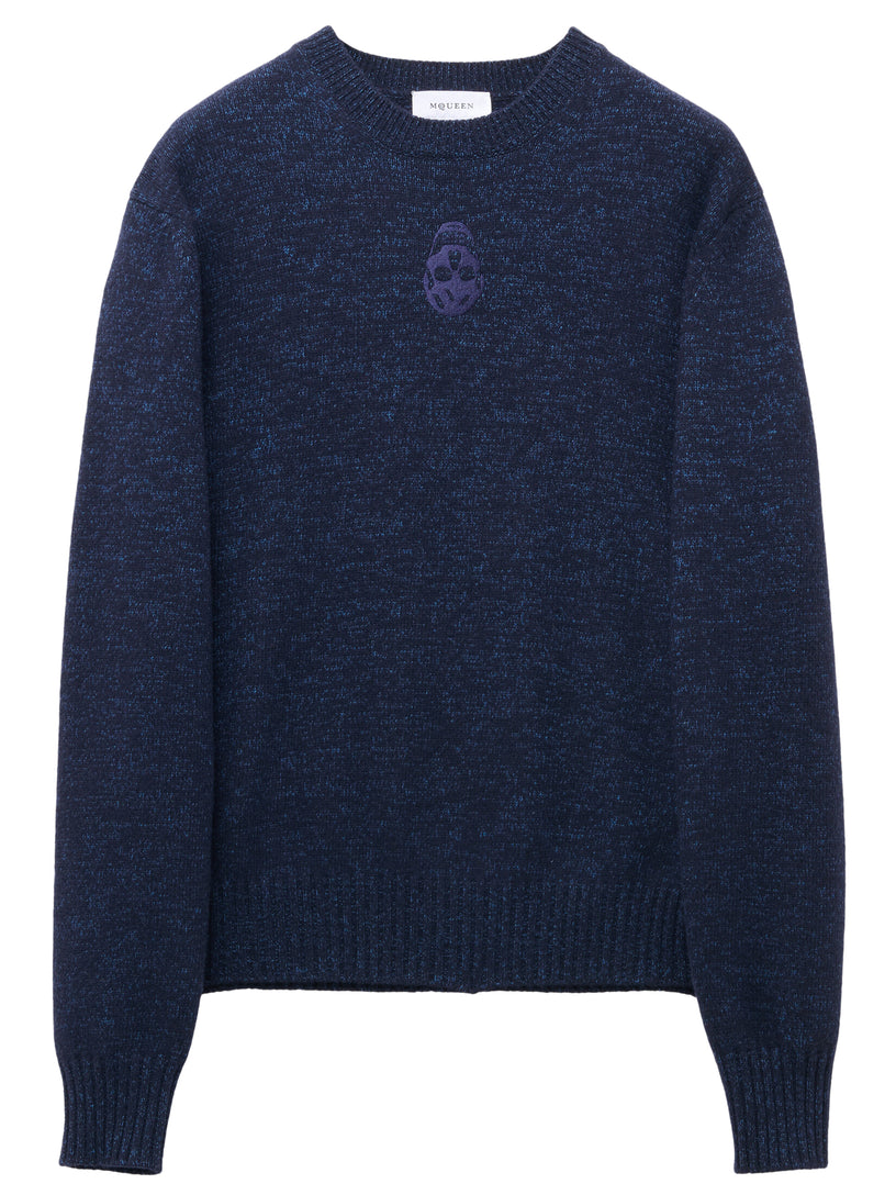 Skull sweater in Indigo