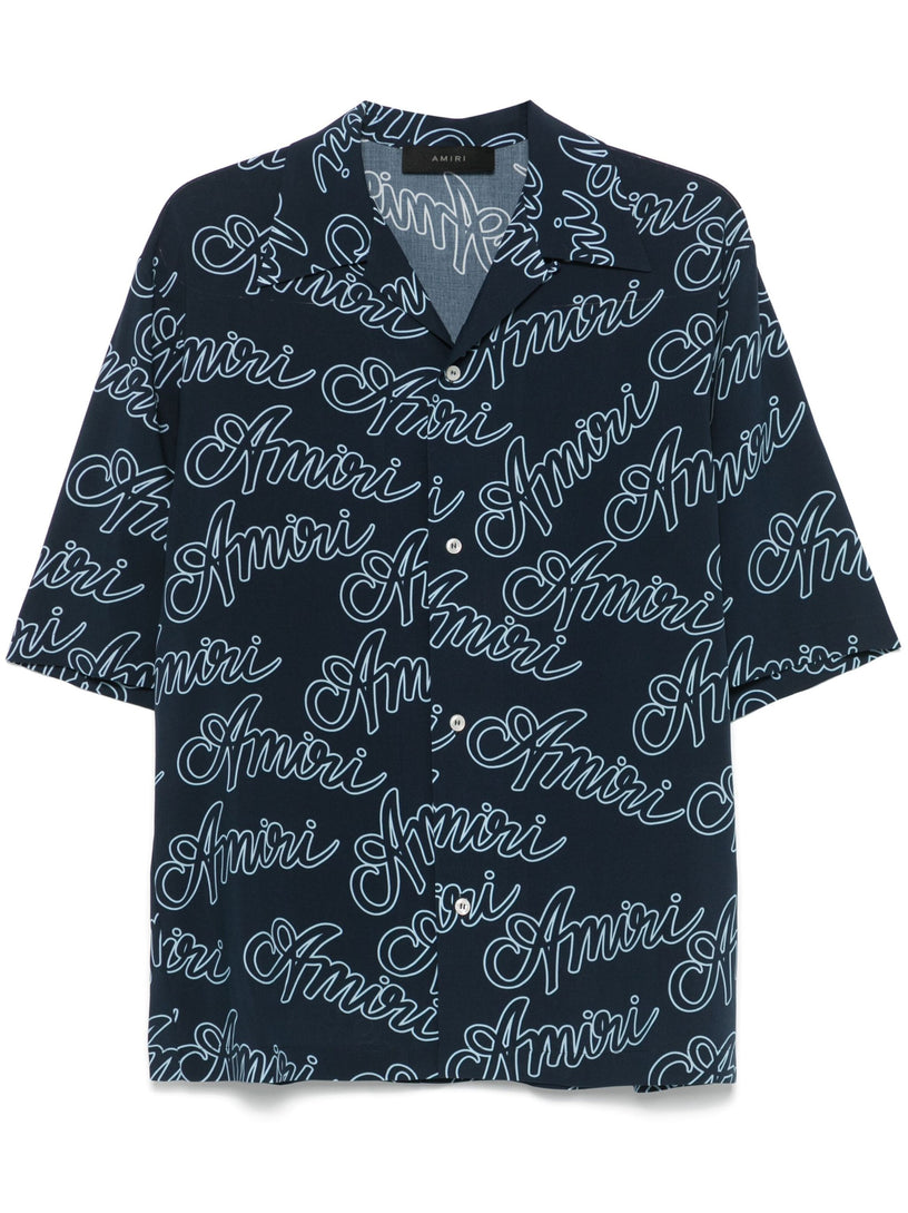 AMIRI Amiri script bowling shirt