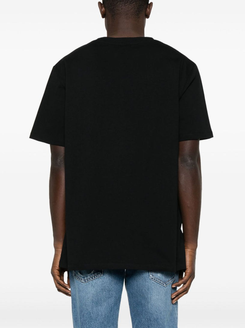 Balmain letter flocked t-shirt