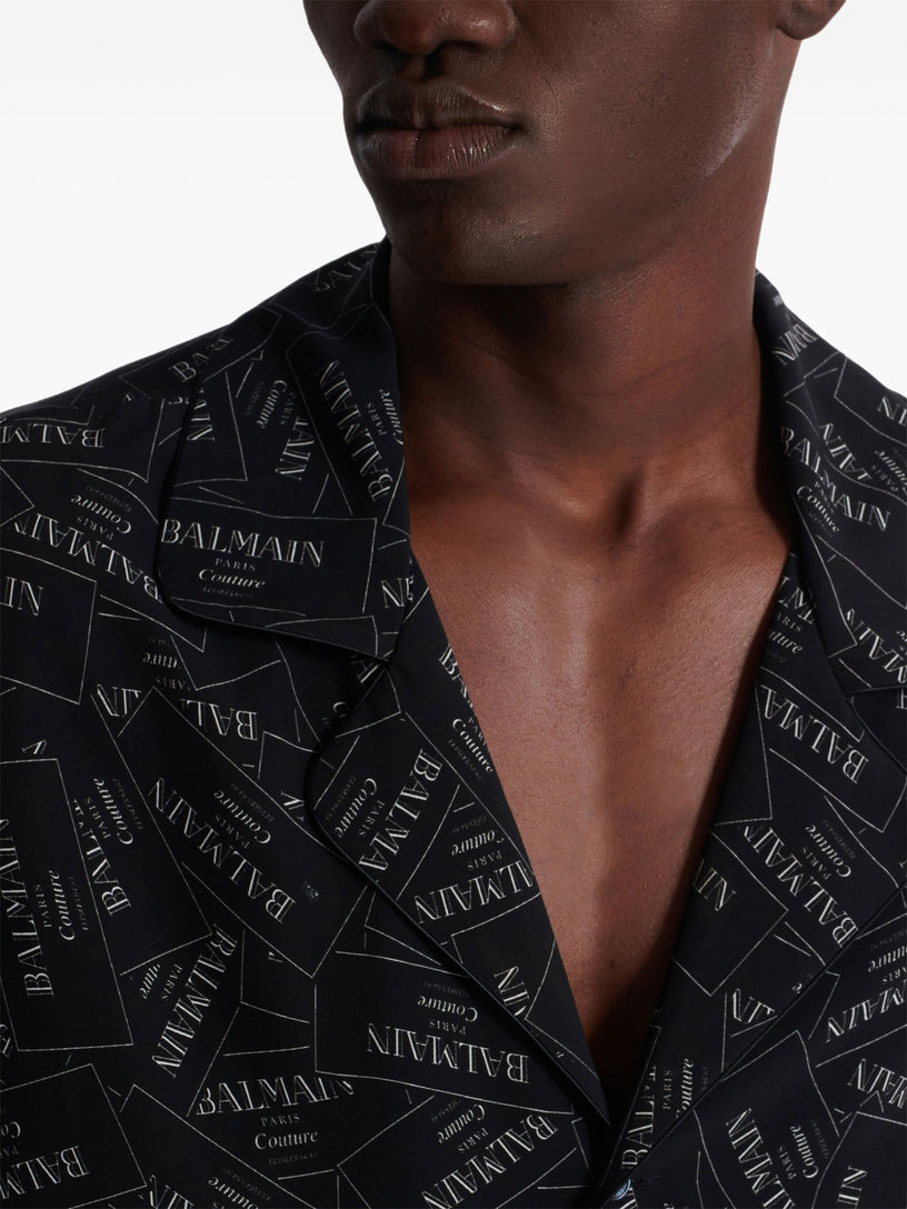 Shirt with Balmain label