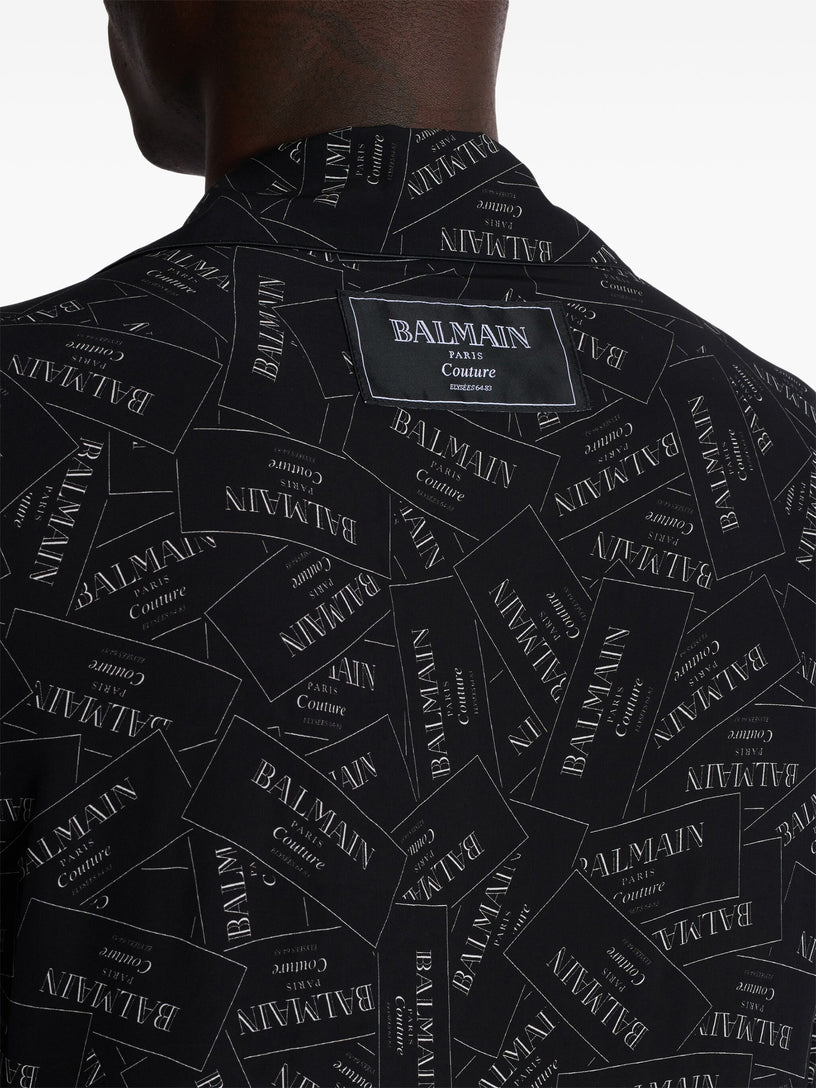 Shirt with Balmain label