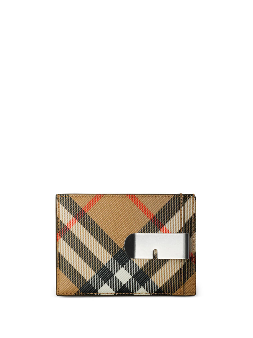 Burberry Check credit card holder with money clip