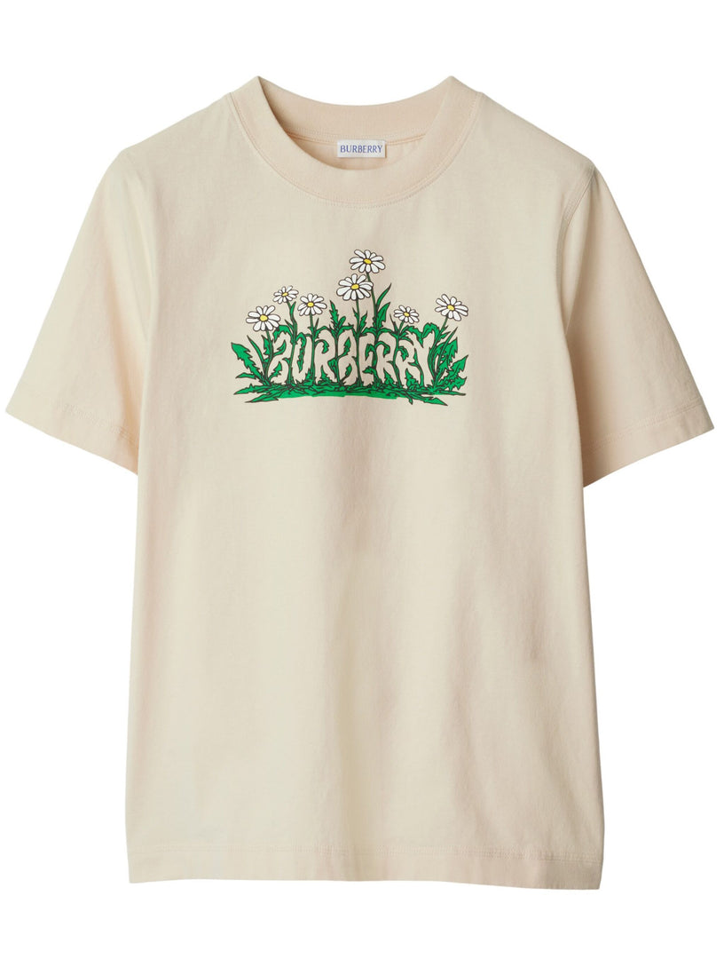 Cotton T-shirt with daisy logo