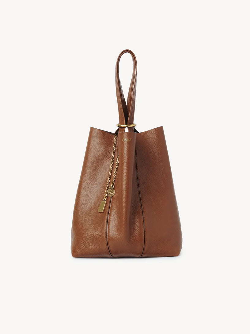 Chloé spin tote bag in grained leather