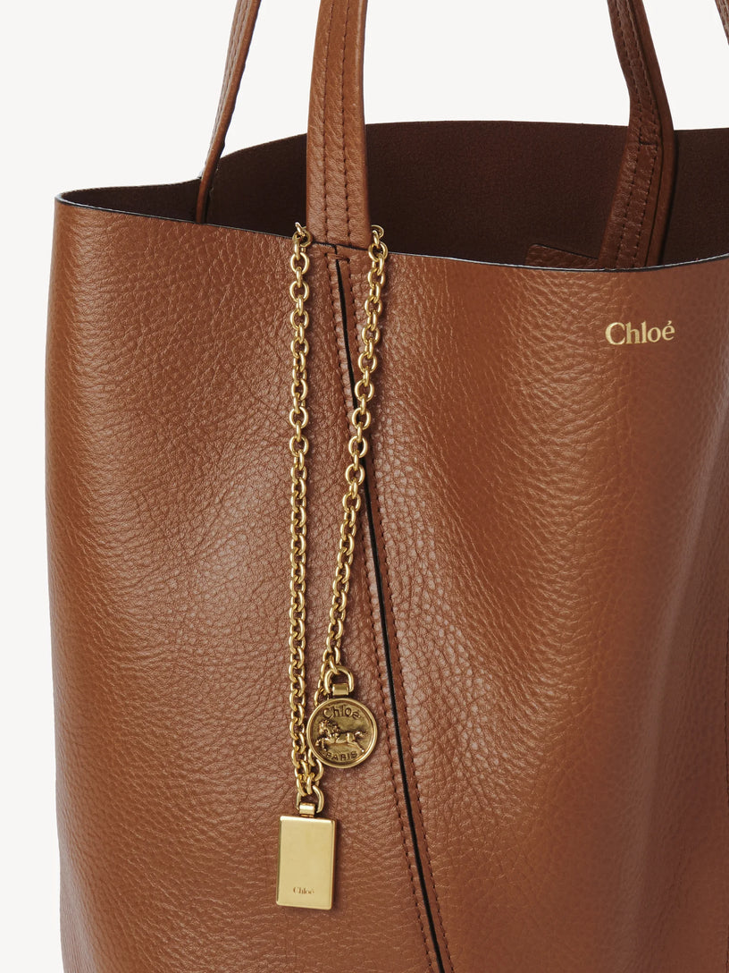 Chloé spin tote bag in grained leather