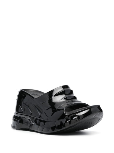 Marshmallow rubber wedge sandals