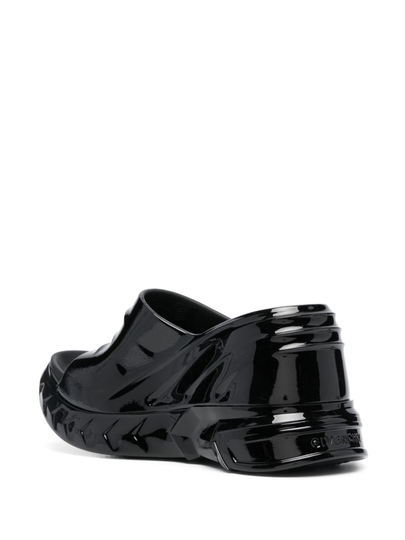 Marshmallow rubber wedge sandals