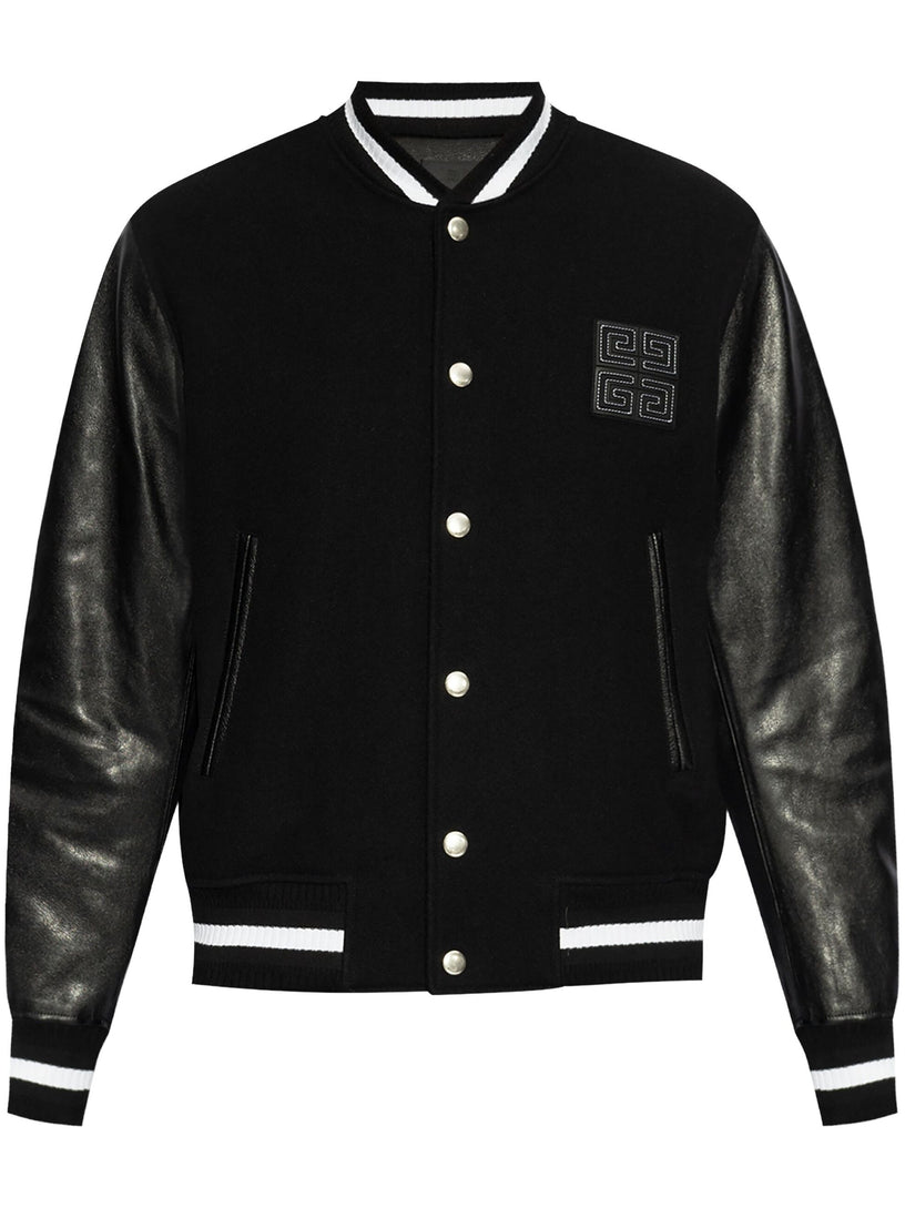 4G varsity jacket in wool and leather