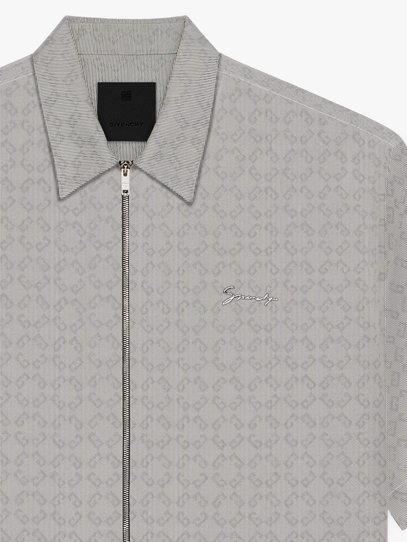 Monogram 72 jacquard zip shirt