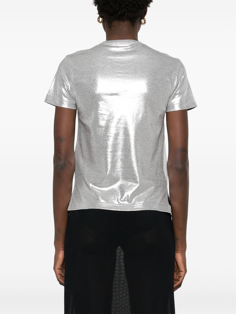 Printed t-shirt in laminated cotton