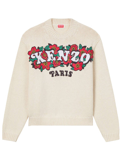 'Kenzo Verdy market' embroidered wool and cotton sweater